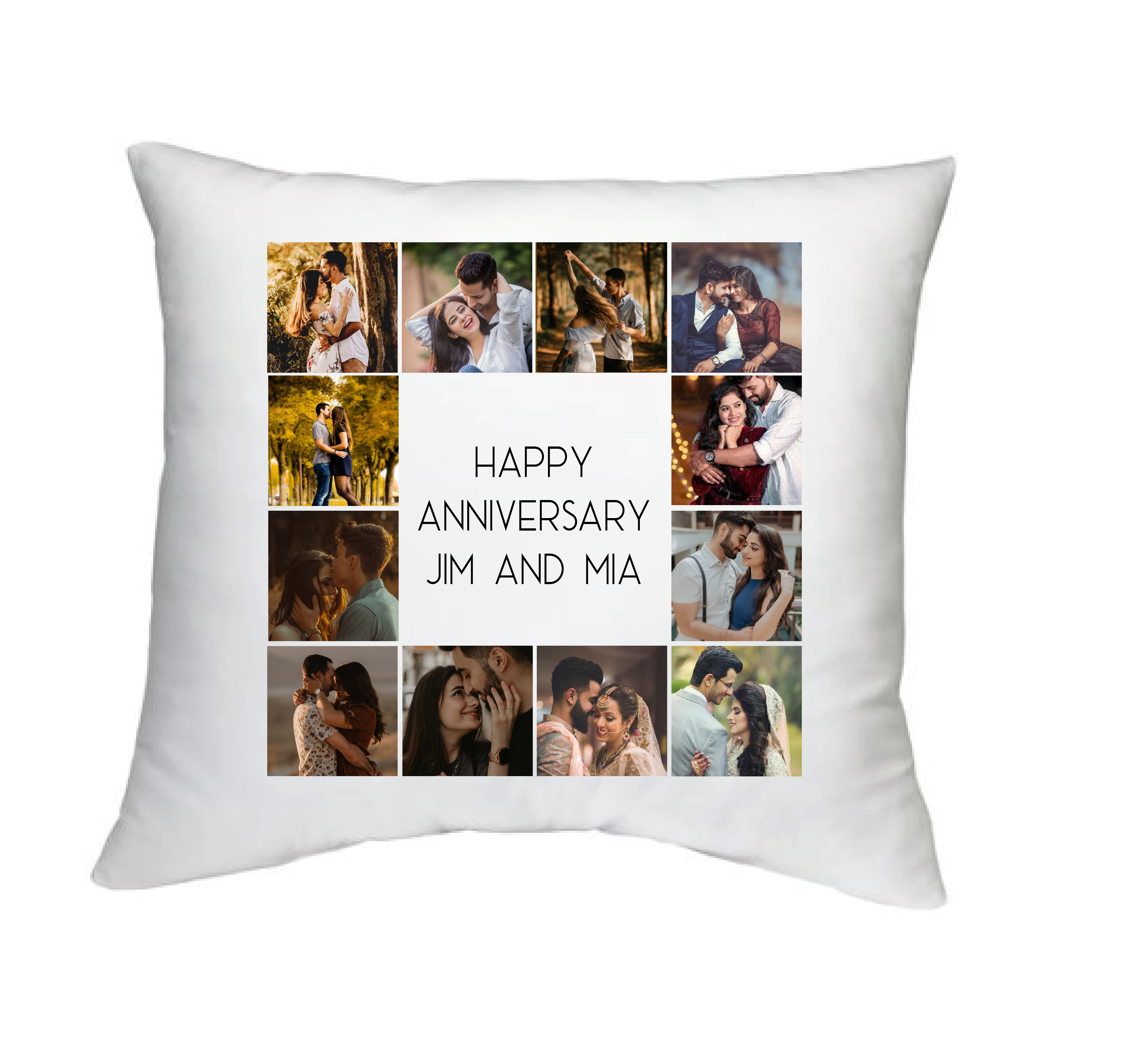 Happy Anniversary Personalised Photo Cushion